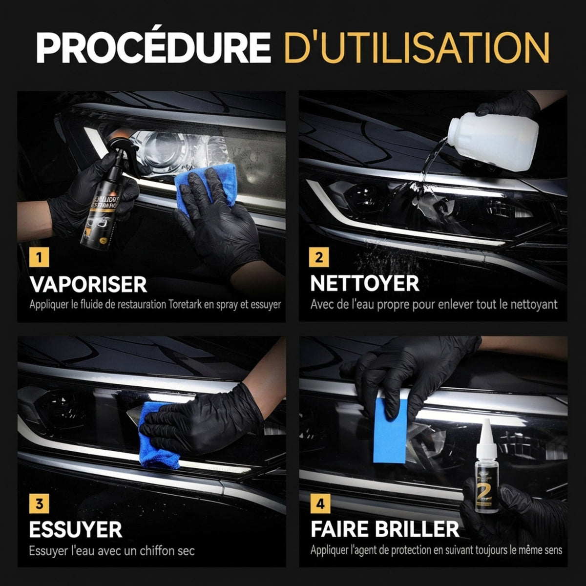 Kit de restauration des phares de voiture